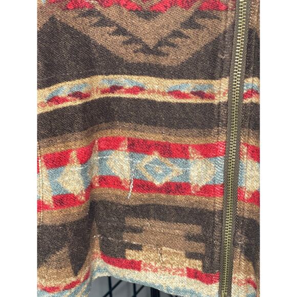 Ralph Lauren LRL Jeans Co Aztec Zip Up Moto Jacket Size M - Picture 6 of 7